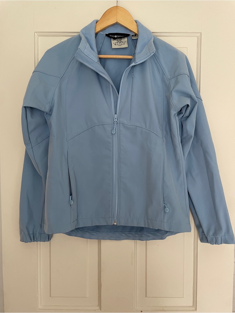 Black Diamond Full-Zip Fleece-Lined Softshell Jacket Light Blue Size S